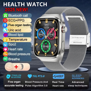 Fine Steel Waterproof Android Square Shaped Bluetooth Smartwatch