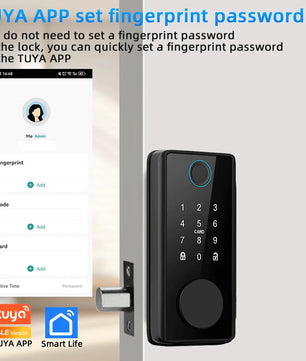 Zinc Alloy Fingerprint Bluetooth Deadbolt Reversible Password Lock
