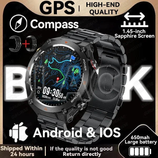 Silica Gel Waterproof Android Round Shaped Amoled Screen Smartwatch