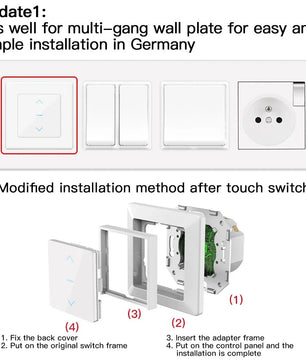 Moes 240V Plastic Curtains Motorized Roller Shutters Blinds Switch