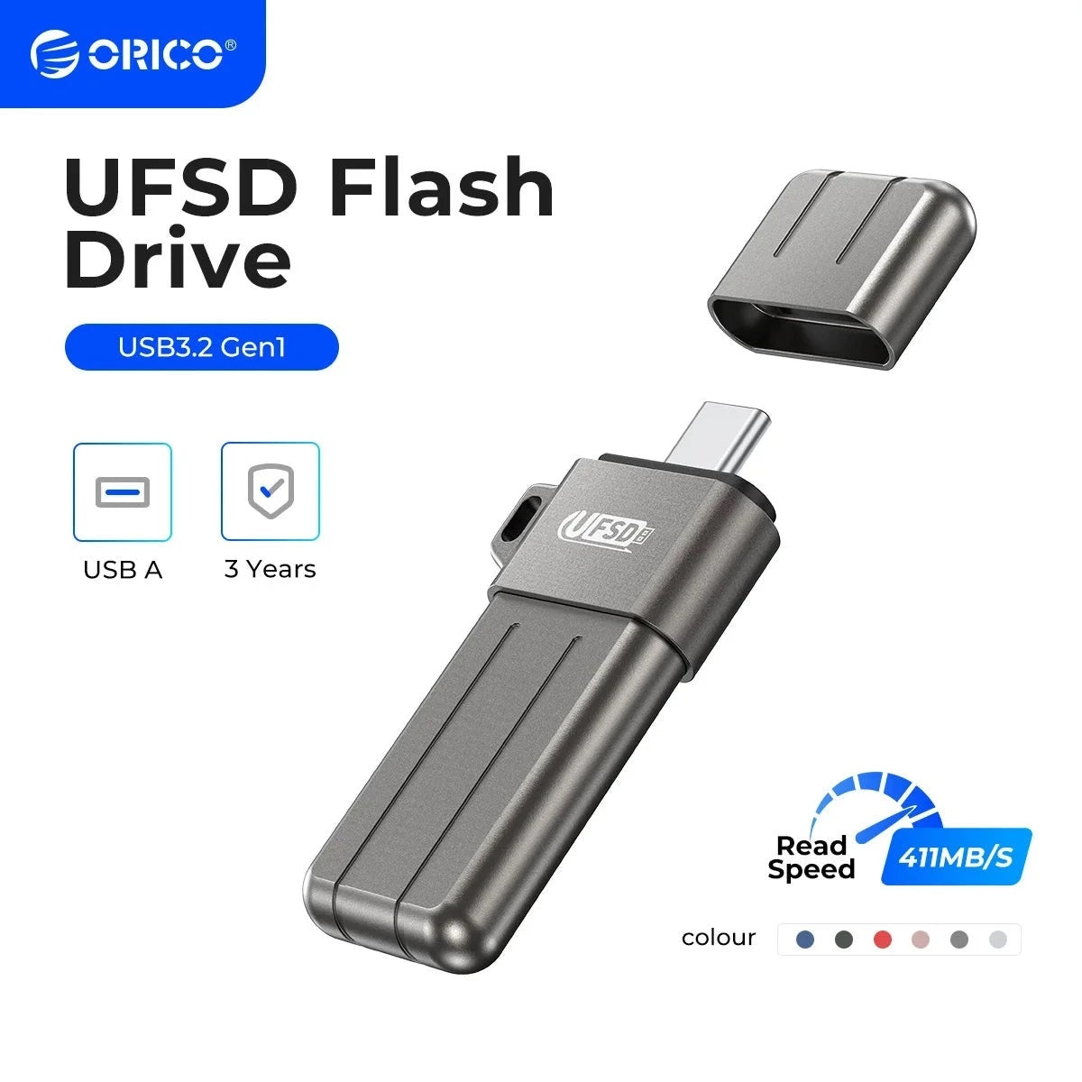 Orico Metallic USB 3.2 Rectangle Shape Memory Stick Pen Drive