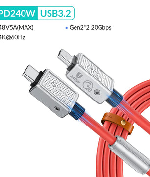 40Gbps Aluminum Alloy PD240W Type-C Fast Charging Cable