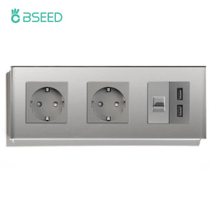 Bseed 16A Glass Panel Wireless WIFI Control Smart Power Socket