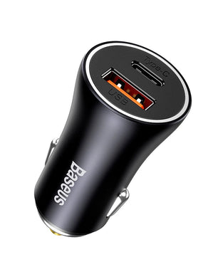 60W Baseus Aluminium USB Type-C Car Charge For iPhone 13 12 Pro Max