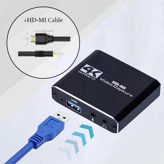 USB 3.0 HDMI 1080P 4K Video Capture Card For PS4 Xbox Streaming