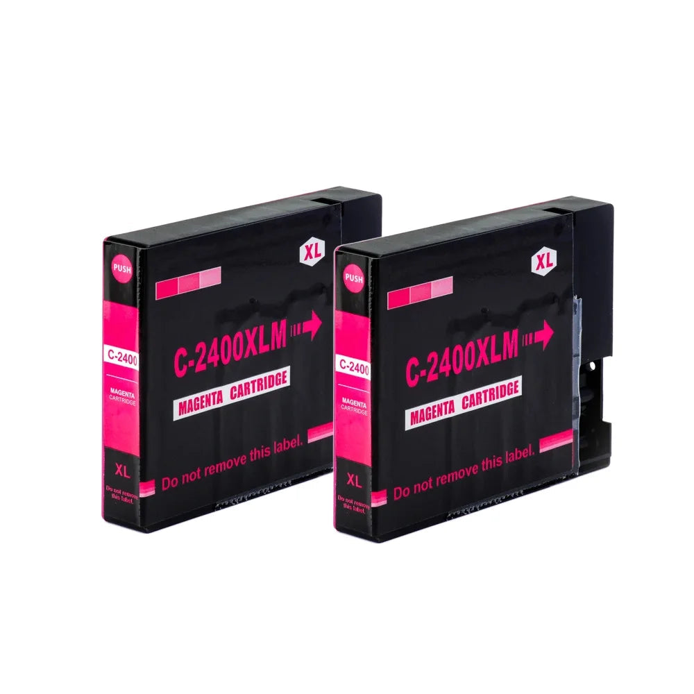 2 PCs 2400XL Ink Cartridge For Canon MAXIFY IB4040 IB4140 MB5040