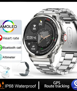 Silica Gel Waterproof Bluetooth Fitness Tracker Round Smartwatch