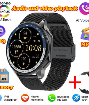 Silica Gel Waterproof Large Memory Android Round Shape Smartwatch