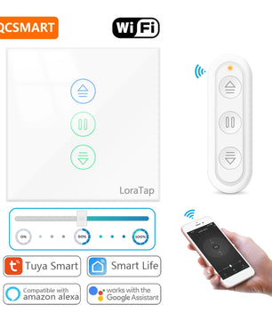 LoraTap 240V 600W Plastic Smart Rolling Blinds Curtain Switch