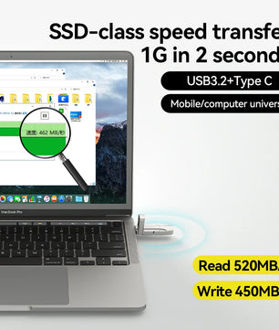 128GB - 2TB USB 3.2 External Flash Memory Solid State Pen Drive