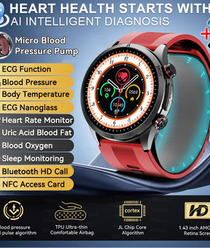 Silica Gel Waterproof Android Round Shape On-Wrist Smartwatch