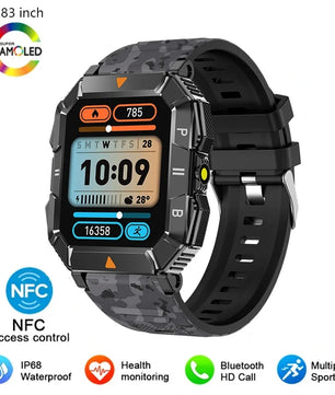 Silica Gel Waterproof Android Square Shaped Bluetooth Smartwatch