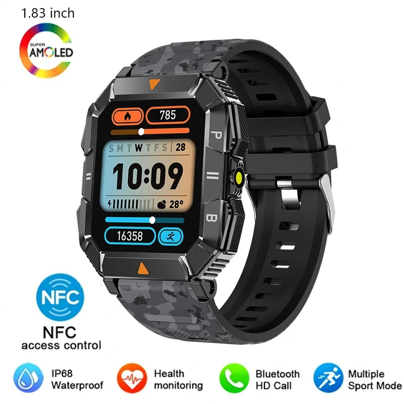 Silica Gel Waterproof Android Square Shaped Bluetooth Smartwatch
