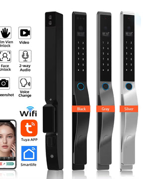 Aluminium Alloy Fingerprint Rechargeable Battery WIFI Smart Lock