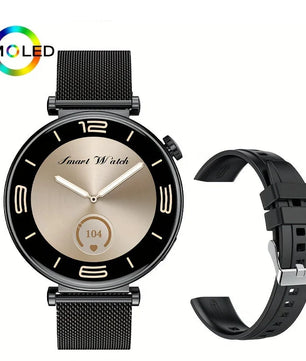 Silica Gel Smart Bluetooth Voice Support Round Shaped Sports Watch