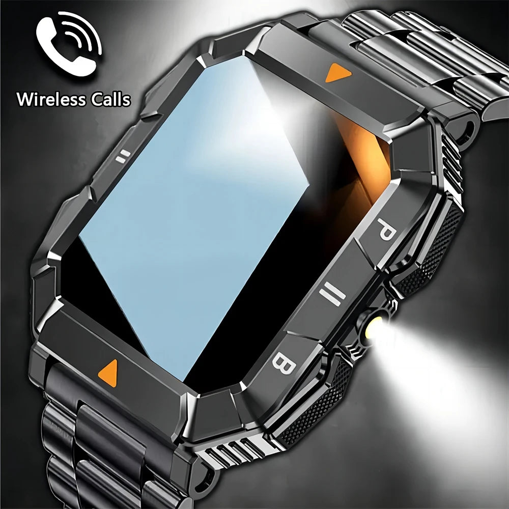 Silica Gel Waterproof Android Square Shaped Bluetooth Smartwatch