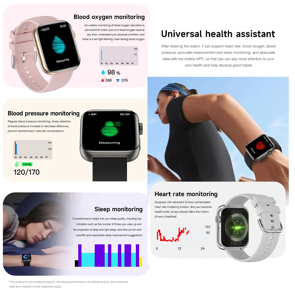 Silica Gel Waterproof Bluetooth Android GPS Square Shape Smartwatch