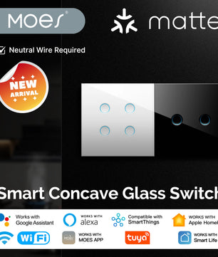 MOES WiFi Smart Glass Panel Light Switch with Alexa Google Home