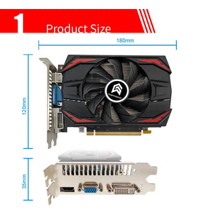 1GB HD6750 Graphics Player Single Fan Graphics Card For PC