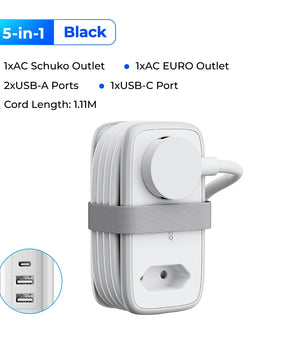 1875W EU Plug Electrical Power 1.1M Extension Charging Adapter