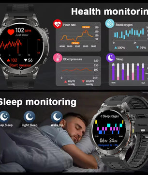 Fine Steel Waterproof Android Round Shaped Amoled Screen Smartwatch