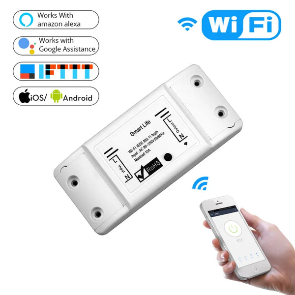Moes 10A 1800W Plastic Automatic Wireless WIFI Switch Module