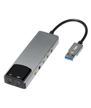 6-in-1  External USB Sound Card Adapter For Laptop