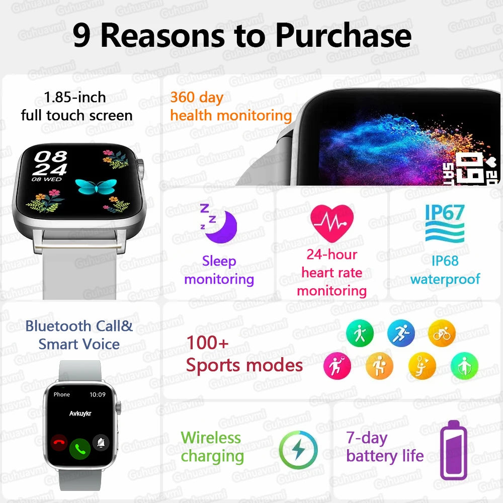 Rubber Waterproof Android Square Shaped Amoled Screen Smartwatch