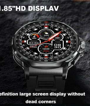 Silica Gel Waterproof Bluetooth Fitness Tracker Round Smartwatch