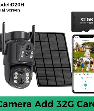 1080p 8MP 4K HD Solar WiFi Normal Supply Dual Lens Security Camera