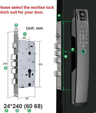 RayKube Aluminium Alloy Fingerprint Digital Smart Door Lock