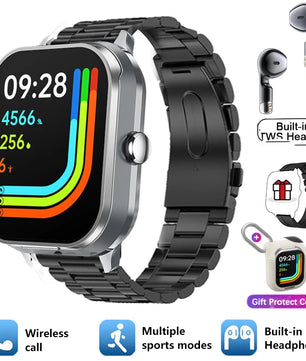 Silica Gel Waterproof Heart Rate Tracker Android Square Smartwatch