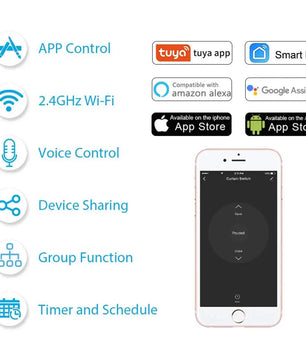 LoraTap 240V Plastic Automatic WIFI Roller Shutter Curtain Module