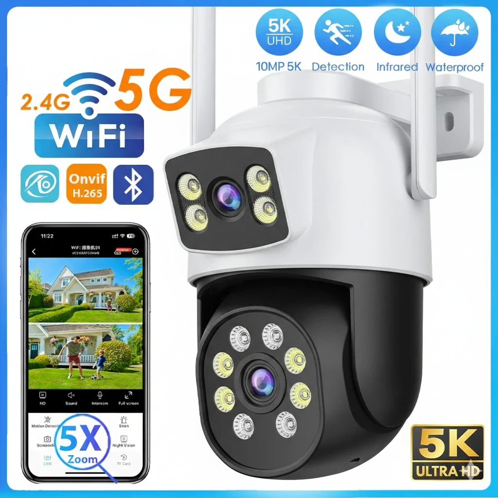IP66 10MP Digital Zoom WIFI Outdoor Dual Screens Waterproof Camera