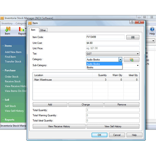 NCH Inventoria Stock Manager