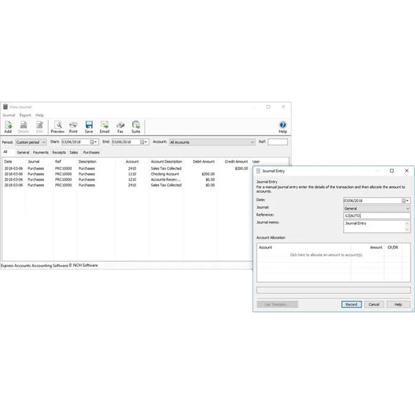 NCH Express Accounts Accounting