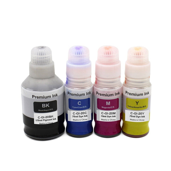170ml GI20 Compatible Ink Refill Kit For Canon PIXMA G5020 G6020 G7020