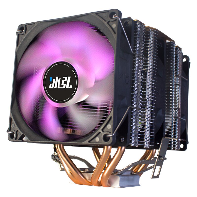 2.5W LGA 775 1155 4 Copper Tube Double Tower CPU Cooling Fan