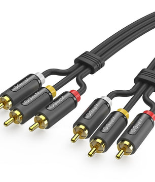 PVC 4mm Jack Connector Splitter Audio Cable For TV