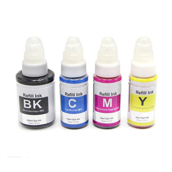 135ml GI-490 GI-590 Ink Refill Kit For Canon PIXMA G1000-G4000 inkjet