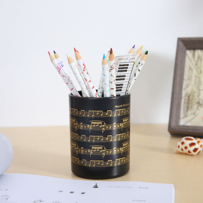 Plastic Multi-Functional Musical Instrumental Pen Holder For Office