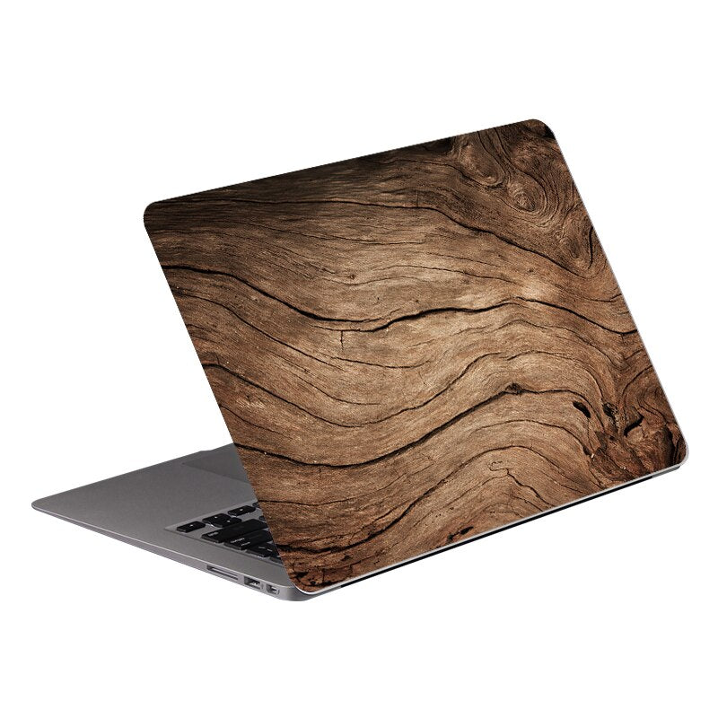 PVC Protective Wood Pattern Laptop Skin Cover For MacBook