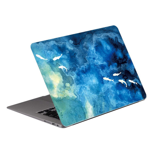 PVC Protective Ocean Art Pattern Laptop Skin Cover For MacBook
