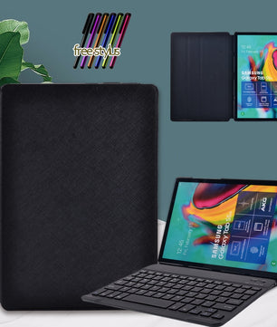 Leather Wireless Bluetooth Keyboard With Free Stylus For Samsung