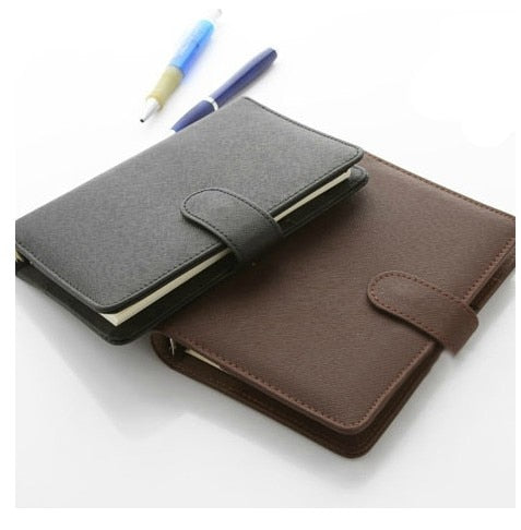 PU Leather Multifunctional Loose Leaf Daily Planner Notebook