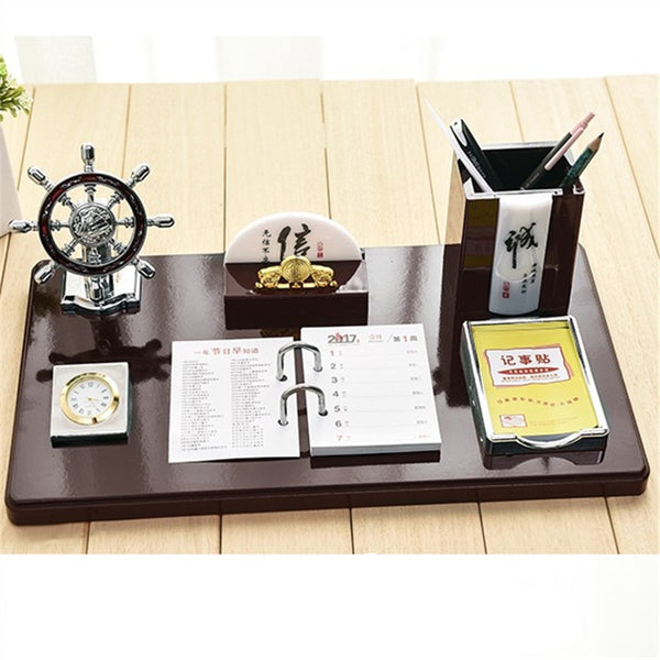 Wooden Multifunctional Luxurious Desk Organizer Pen Holder