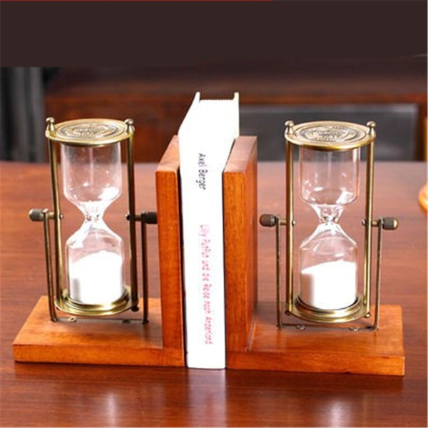 Wooden Hourglass Luxurious Office Organizer Book Holder