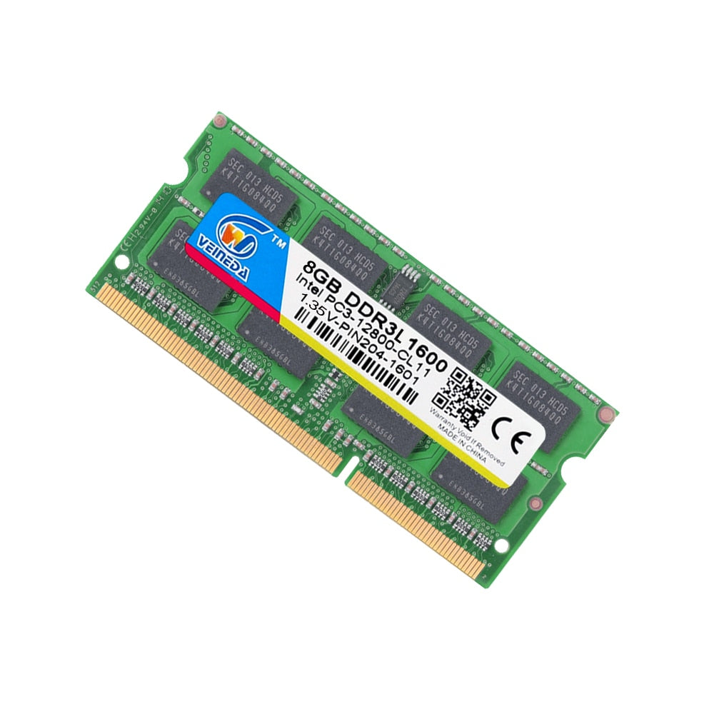 8GB 1.35V 204 Pins DDR3 1600 MT/s Memory RAM For Laptop