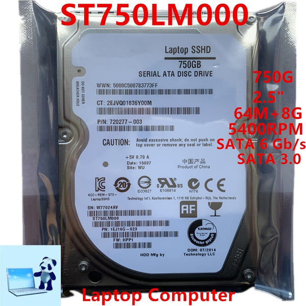 750GB 2.5" SATA 6 Gb/s 64MB+8G 5400RPM Internal SSHD For Notebook
