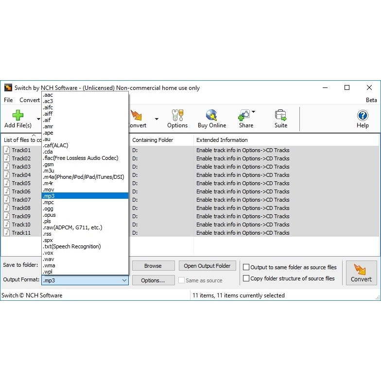 NCH Switch Audio File Converter
